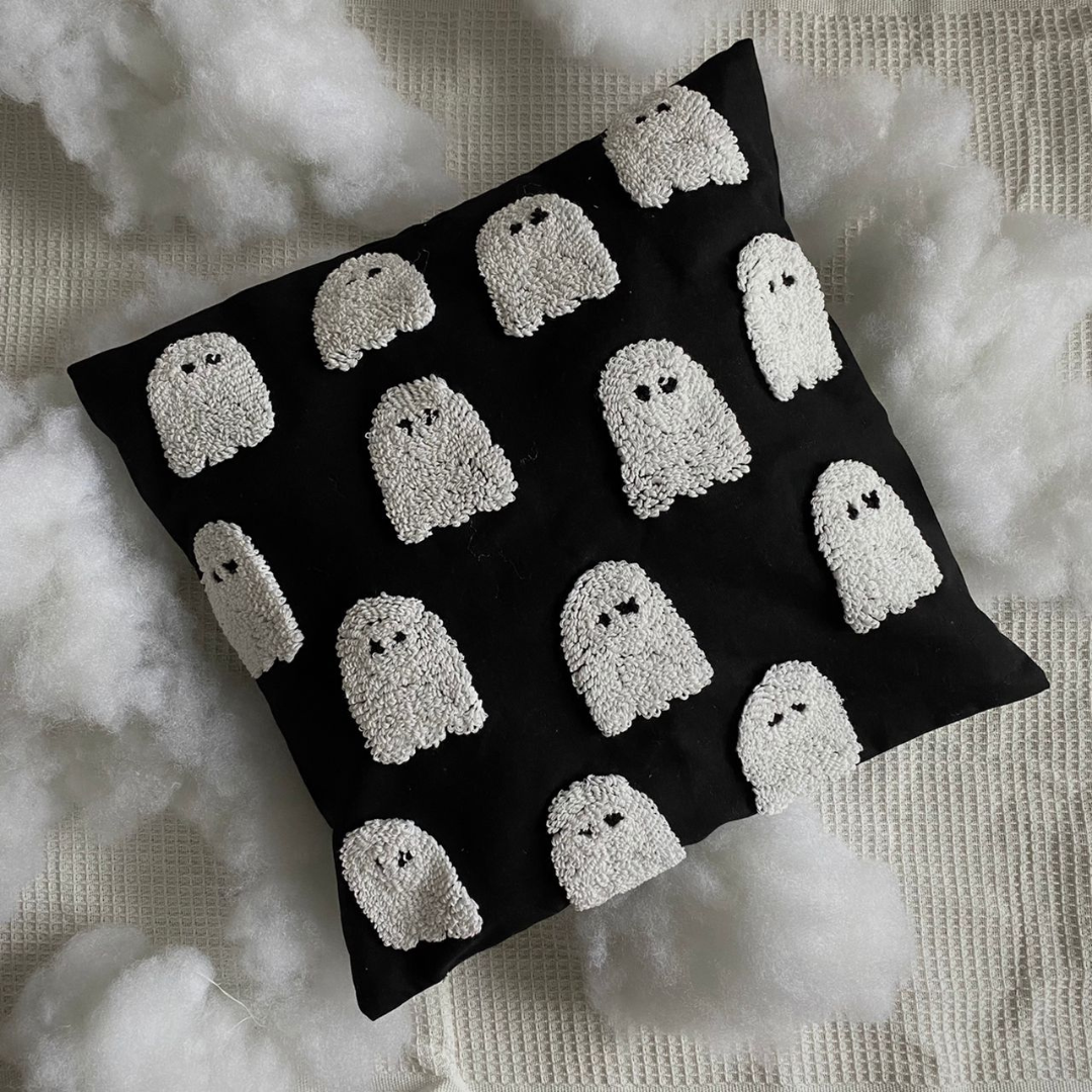 Funda de almohada decorativa con mechones para Halloween