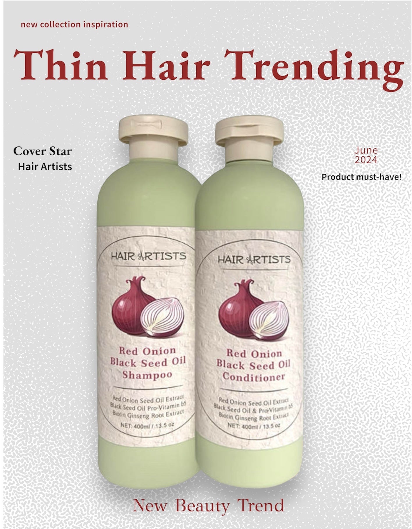 Hair Artists Red Onion Black Seed oil Shampoo & Conditioner