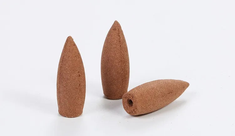 100% Natural Sandalwood Backflow Incense Cones Handmade Agarwood Cones Incense Help Sleep Wormwood Incenso Drive Away Mosquitoes