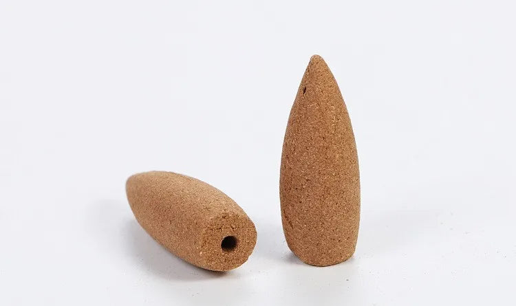 100% Natural Sandalwood Backflow Incense Cones Handmade Agarwood Cones Incense Help Sleep Wormwood Incenso Drive Away Mosquitoes