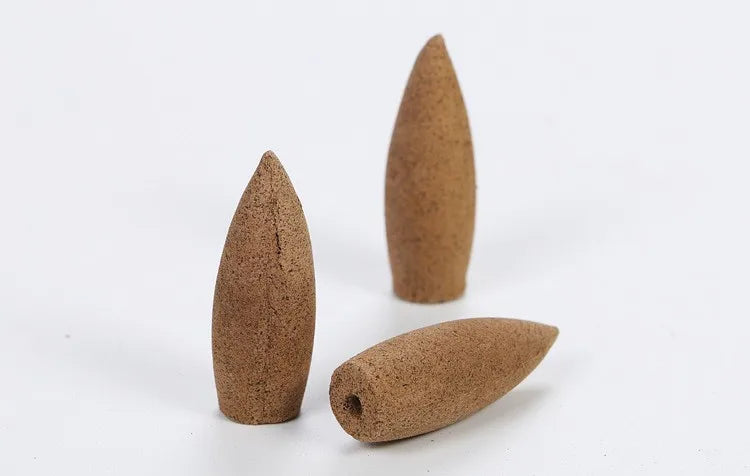 100% Natural Sandalwood Backflow Incense Cones Handmade Agarwood Cones Incense Help Sleep Wormwood Incenso Drive Away Mosquitoes