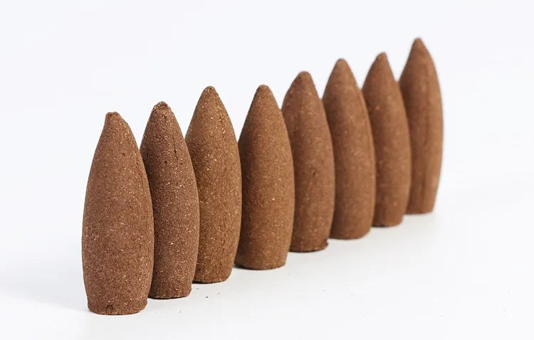 100% Natural Sandalwood Backflow Incense Cones Handmade Agarwood Cones Incense Help Sleep Wormwood Incenso Drive Away Mosquitoes