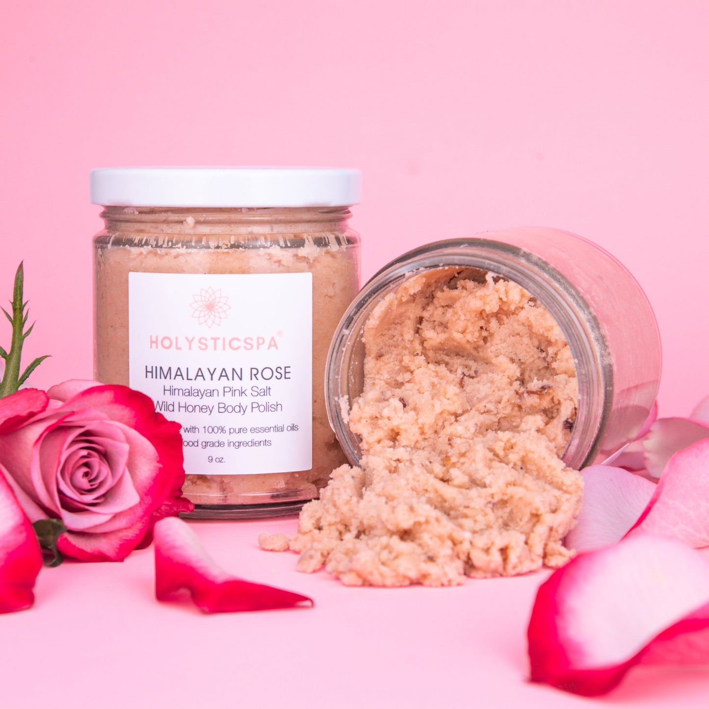 Exfoliante corporal con rosa del Himalaya