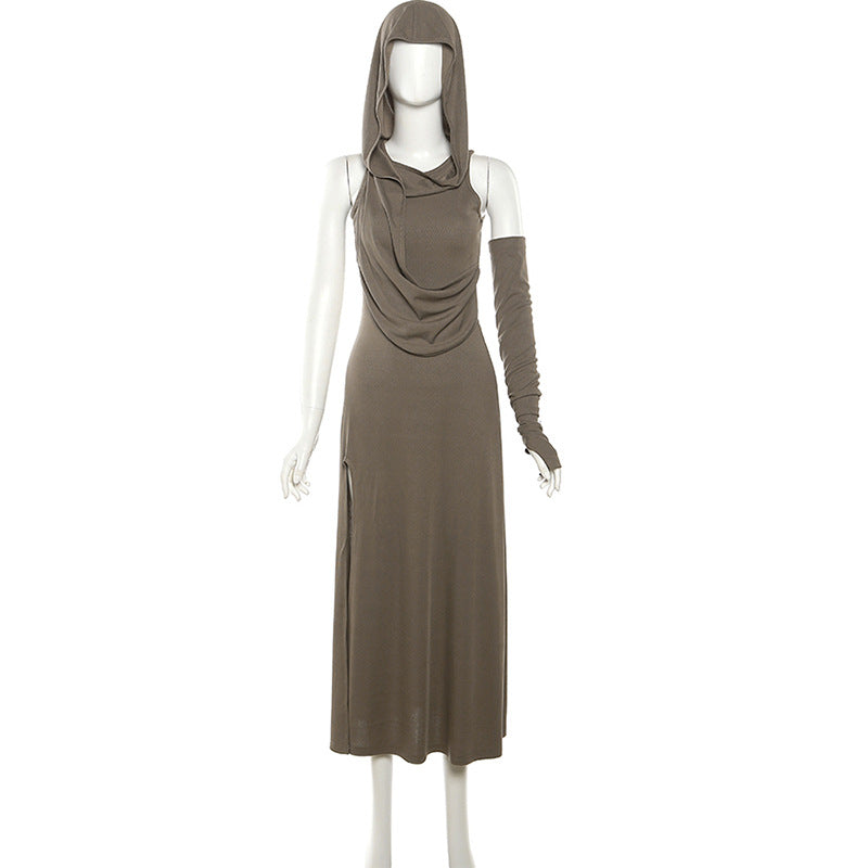 Ruched Spicy Dark Desert Silm Dress