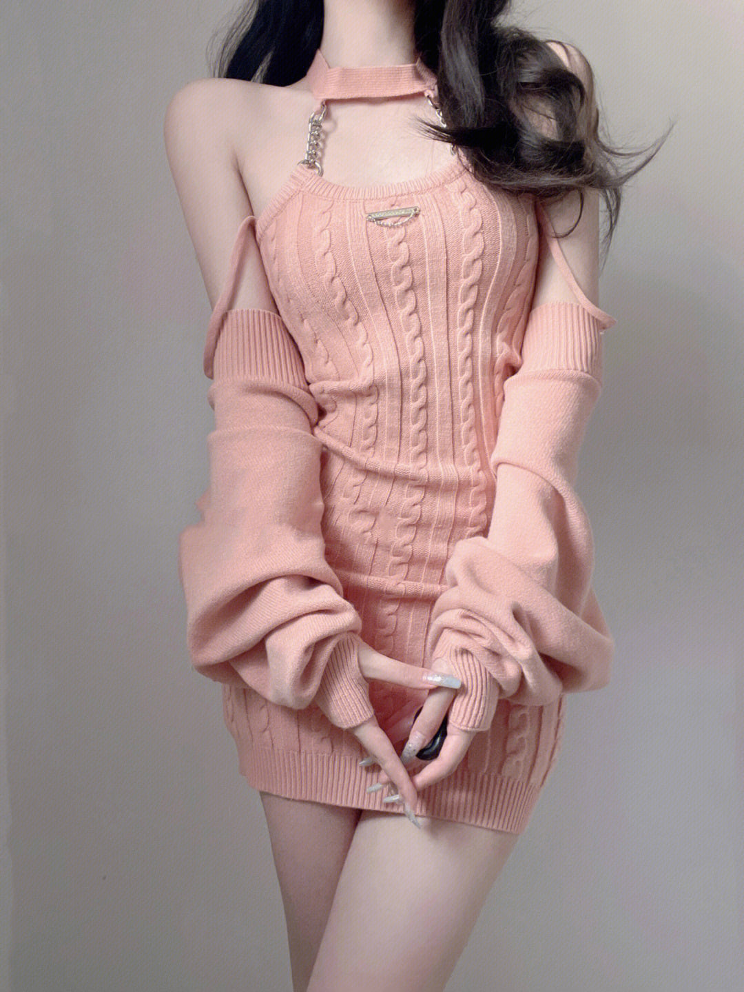 Suit Spring & Fall New Arrival Sexy Sling Dress Halterneck