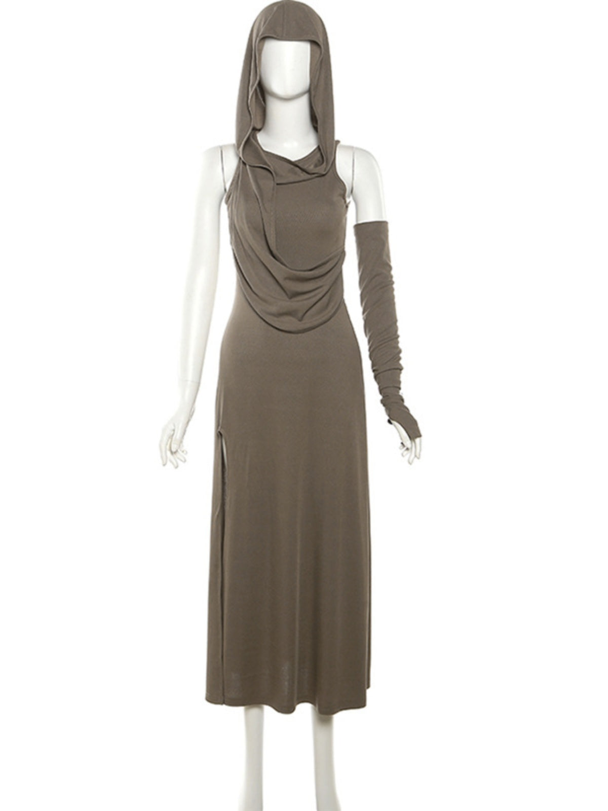 Ruched Spicy Dark Desert Silm Dress