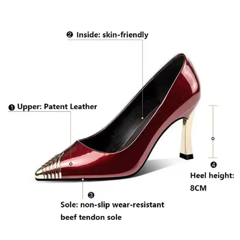 New In Red Special Head Spiral Pattern Fashion Women's Shoes Pointed Fine Heel Wedding High Heels Banquet Nightclub with Shoes