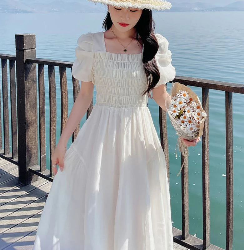 Women's Dress Mesh Cute Fairy Kawaii Long Maxi Female Dresses Clothes Sensual Sexy One Pieces Fashion Summer 2024 Outfits Hot X