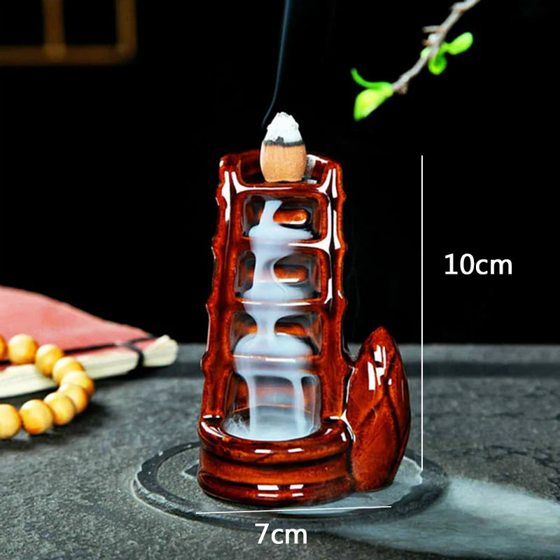 F 2023 hot Dragon Incense Burner Smoke Backflow Best Cone Censer incense Holder mini Office Desk Home Decor Teahouse Ornament