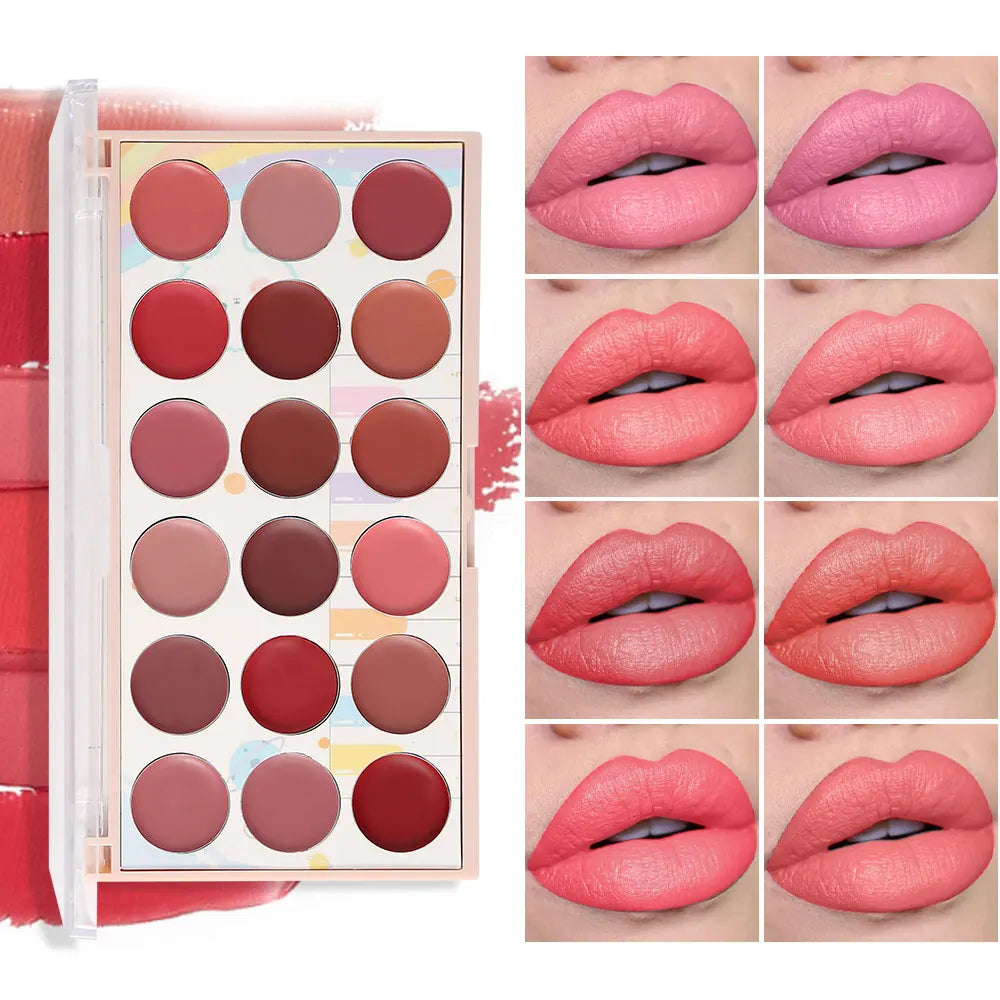 18 Colors Matte Lipstick Palette lip gloss Korean cosmetics lipsticks set makeup for women cheap make up Beauty