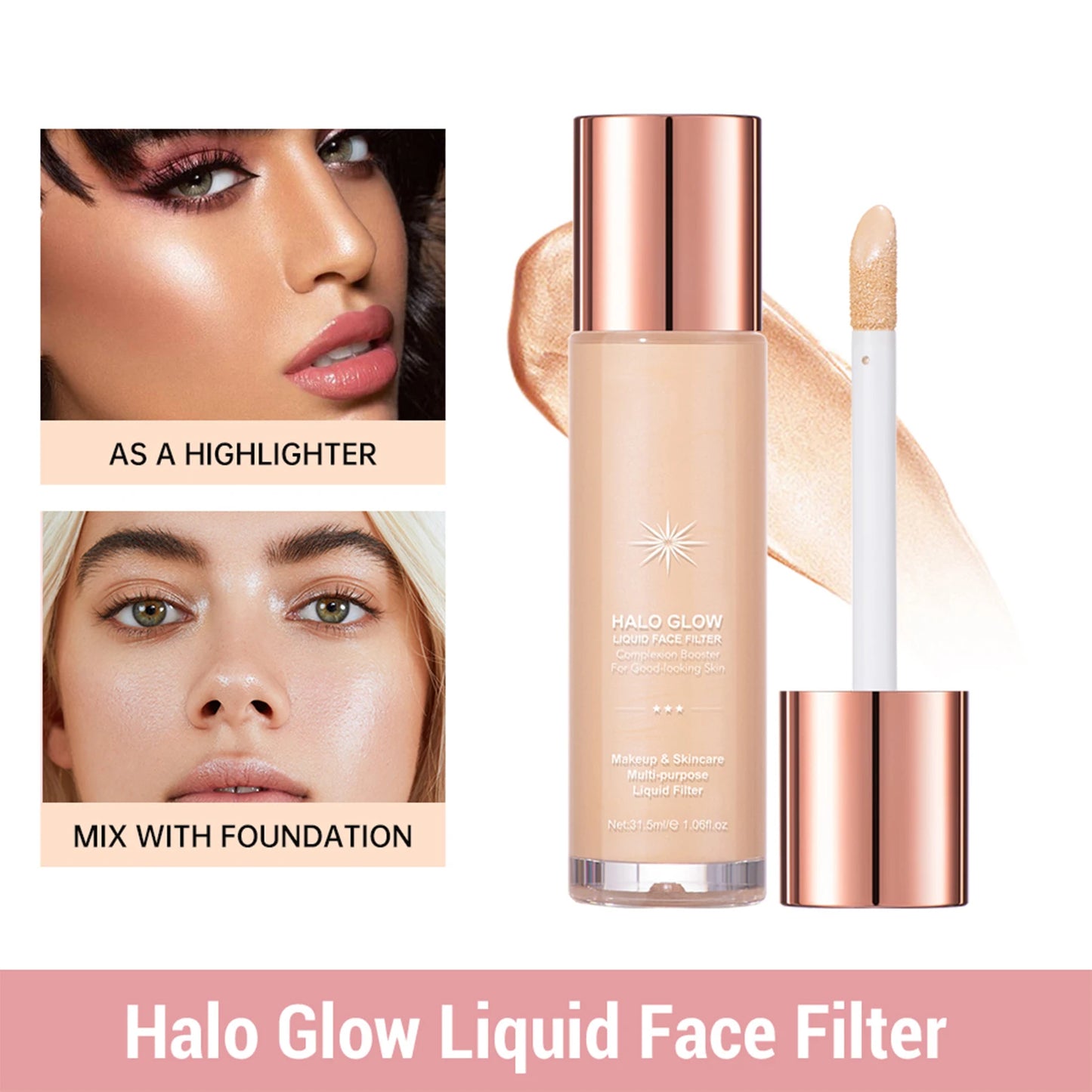 1pc Beautiful Highlighter Liquid Contouring Body Make-up For Women Brightening Complexion Glow Glossier Makeup Cosmetics