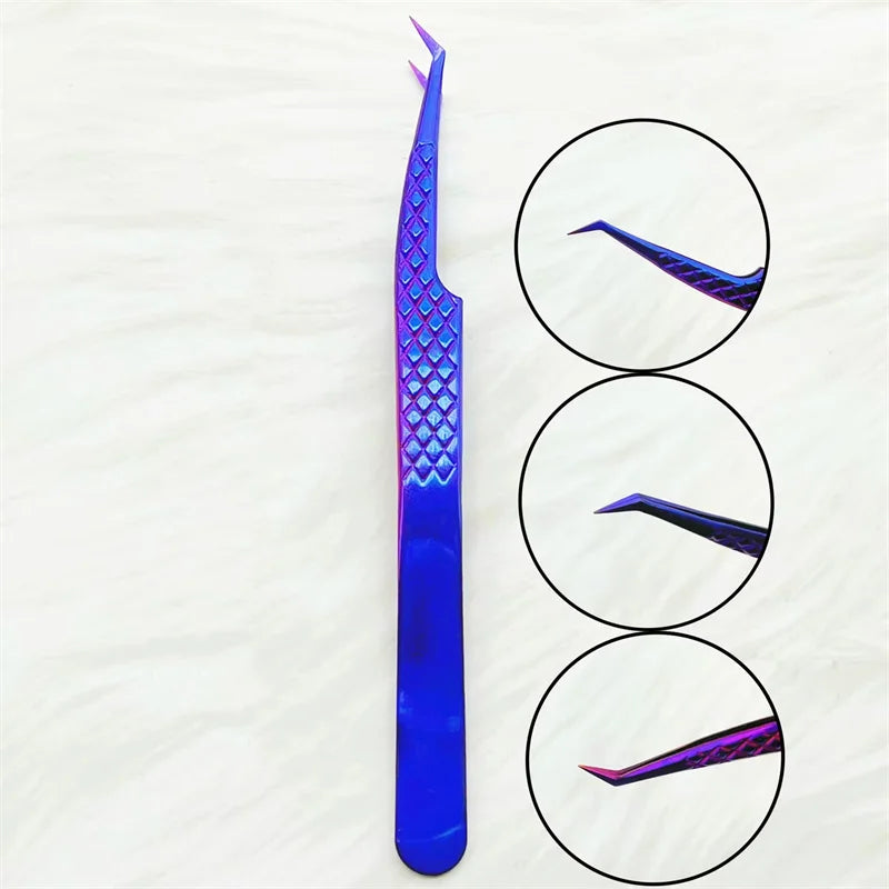 1PC Precision False Lashes Eyelashes Extension Tweezers volume fans Pliers Nail Clips non-slip Professional Beauty make up Tools