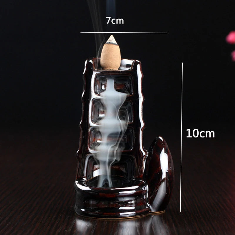 F 2023 hot Dragon Incense Burner Smoke Backflow Best Cone Censer incense Holder mini Office Desk Home Decor Teahouse Ornament