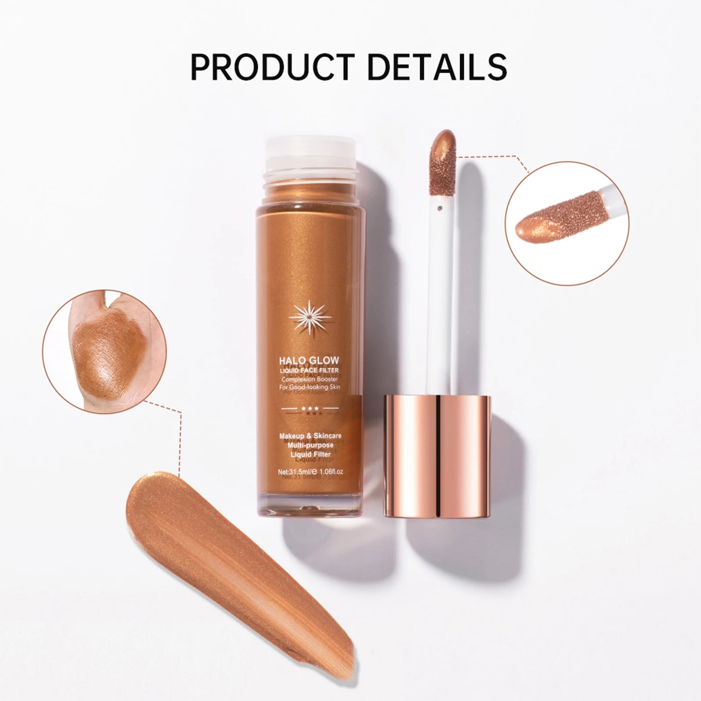 1pc Beautiful Highlighter Liquid Contouring Body Make-up For Women Brightening Complexion Glow Glossier Makeup Cosmetics