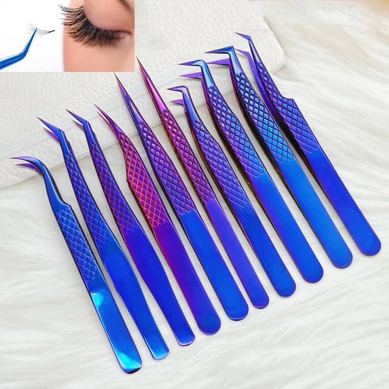 1PC Precision False Lashes Eyelashes Extension Tweezers volume fans Pliers Nail Clips non-slip Professional Beauty make up Tools