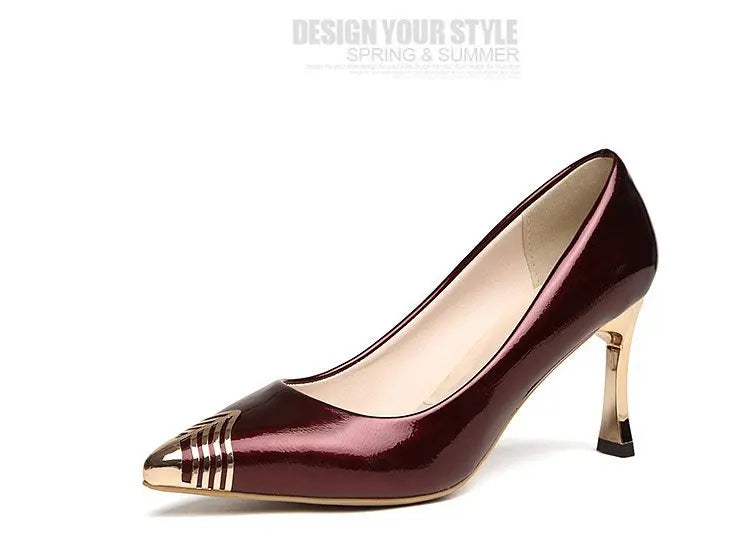 New In Red Special Head Spiral Pattern Fashion Women's Shoes Pointed Fine Heel Wedding High Heels Banquet Nightclub with Shoes