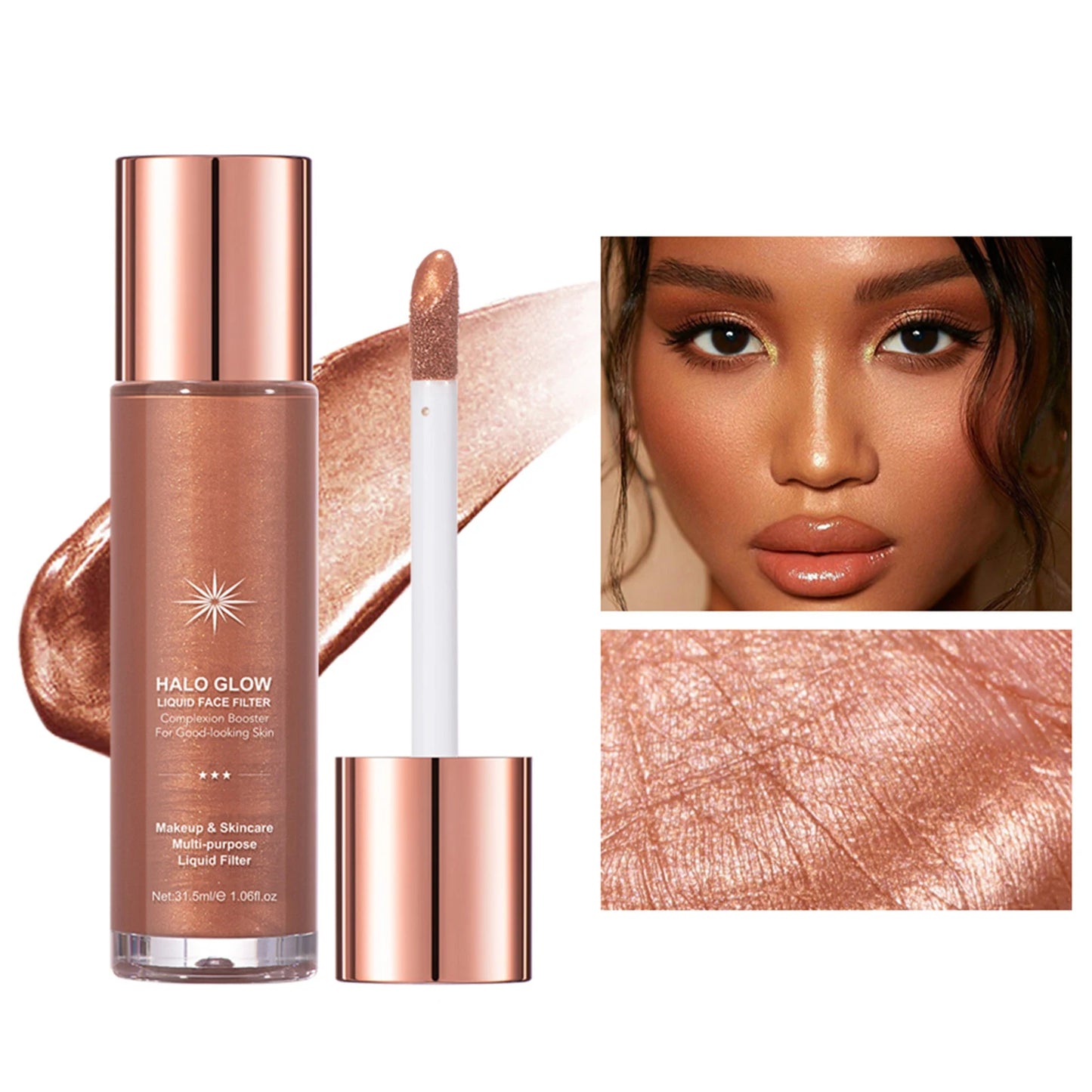 1pc Beautiful Highlighter Liquid Contouring Body Make-up For Women Brightening Complexion Glow Glossier Makeup Cosmetics