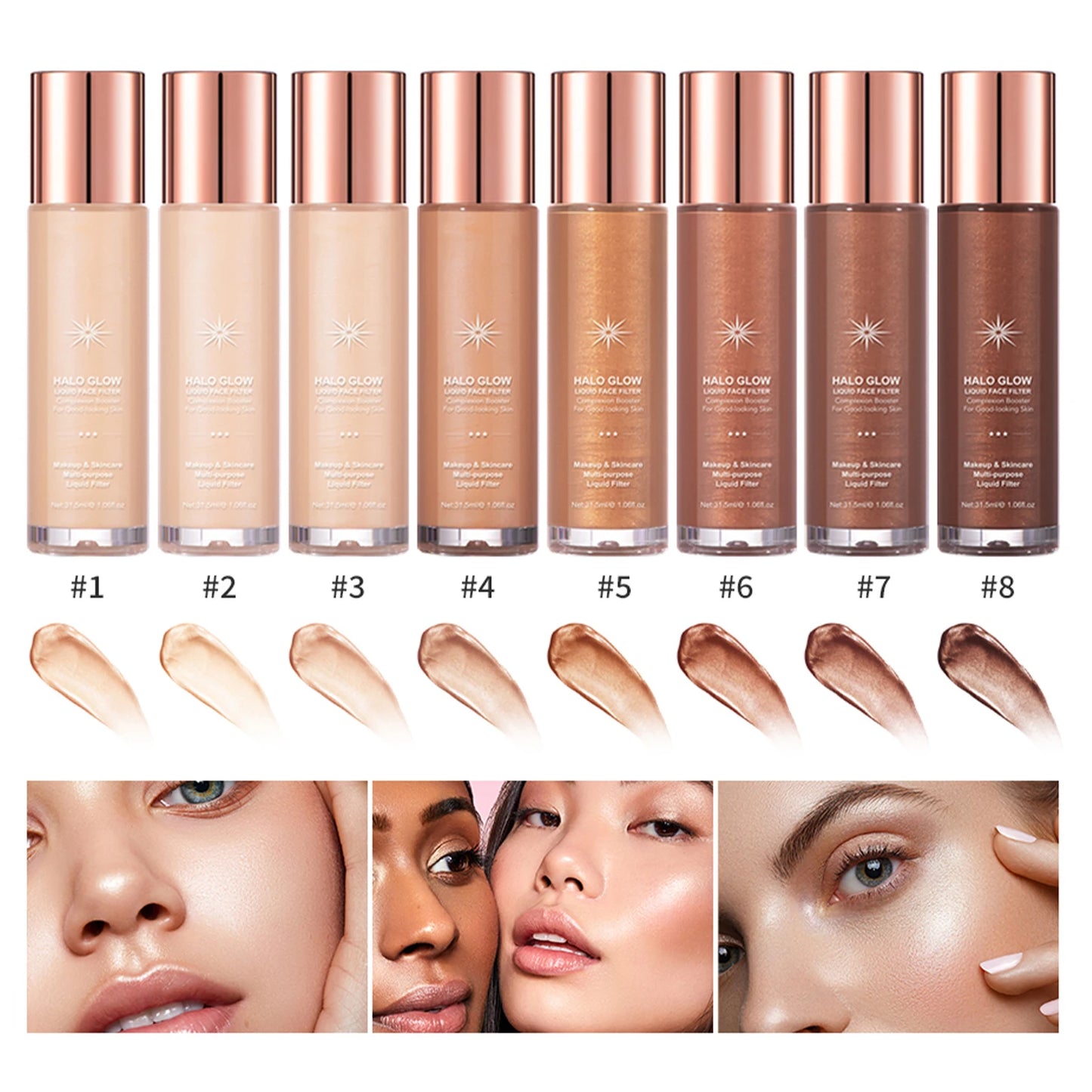 1pc Beautiful Highlighter Liquid Contouring Body Make-up For Women Brightening Complexion Glow Glossier Makeup Cosmetics