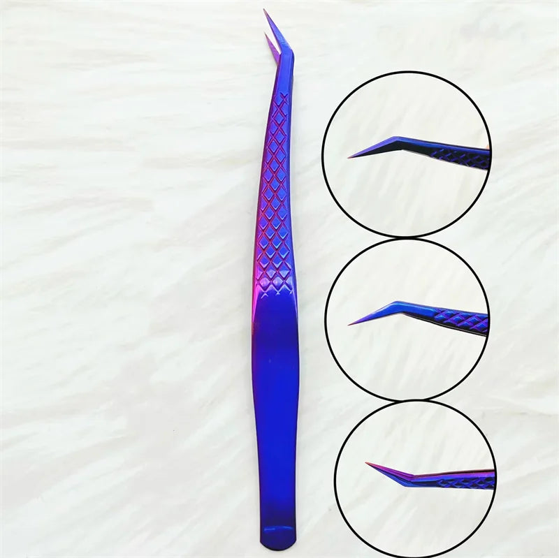 1PC Precision False Lashes Eyelashes Extension Tweezers volume fans Pliers Nail Clips non-slip Professional Beauty make up Tools