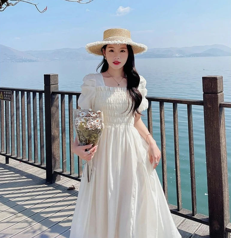 Women's Dress Mesh Cute Fairy Kawaii Long Maxi Female Dresses Clothes Sensual Sexy One Pieces Fashion Summer 2024 Outfits Hot X