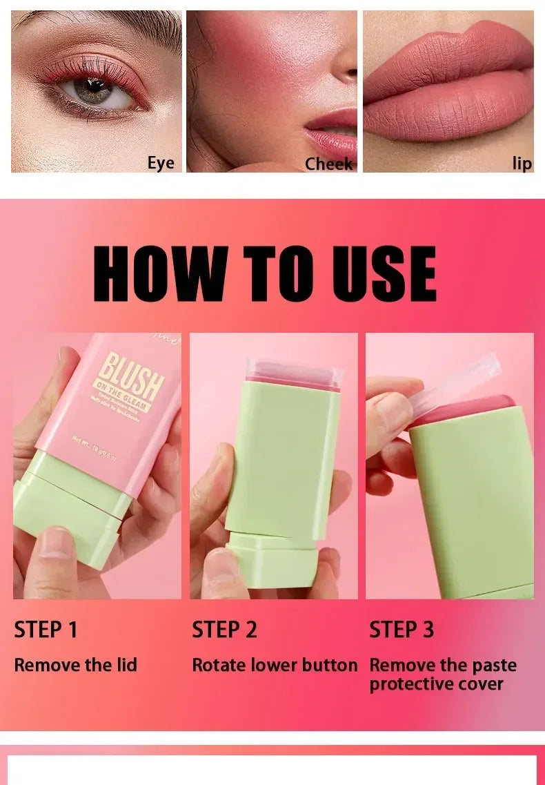 pixi make up brush Functional Blush Stick Waterproof Easy Color Rouge Blusher Cream High Color Rendering Brightening Skin Tone