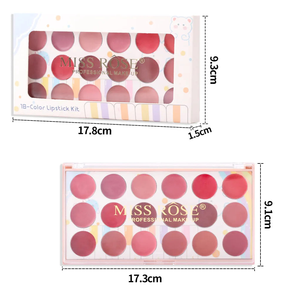 18 Colors Matte Lipstick Palette lip gloss Korean cosmetics lipsticks set makeup for women cheap make up Beauty