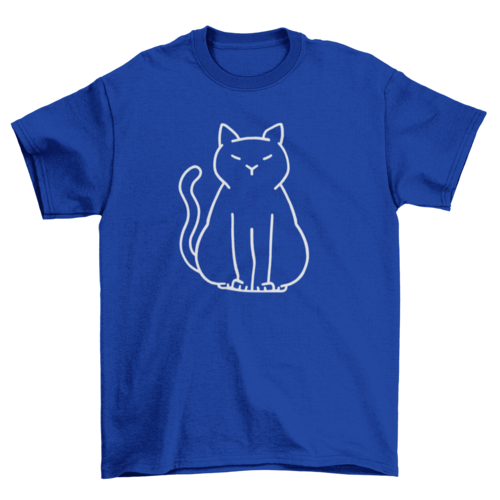 Camiseta minimalista de gato